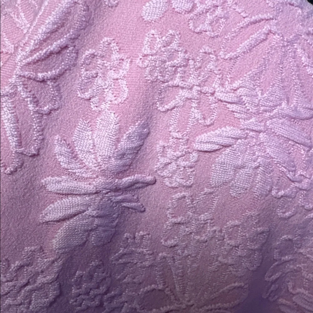 New Cotton On embroidered Pink Floral Bikini Top size Large ban-do  size L